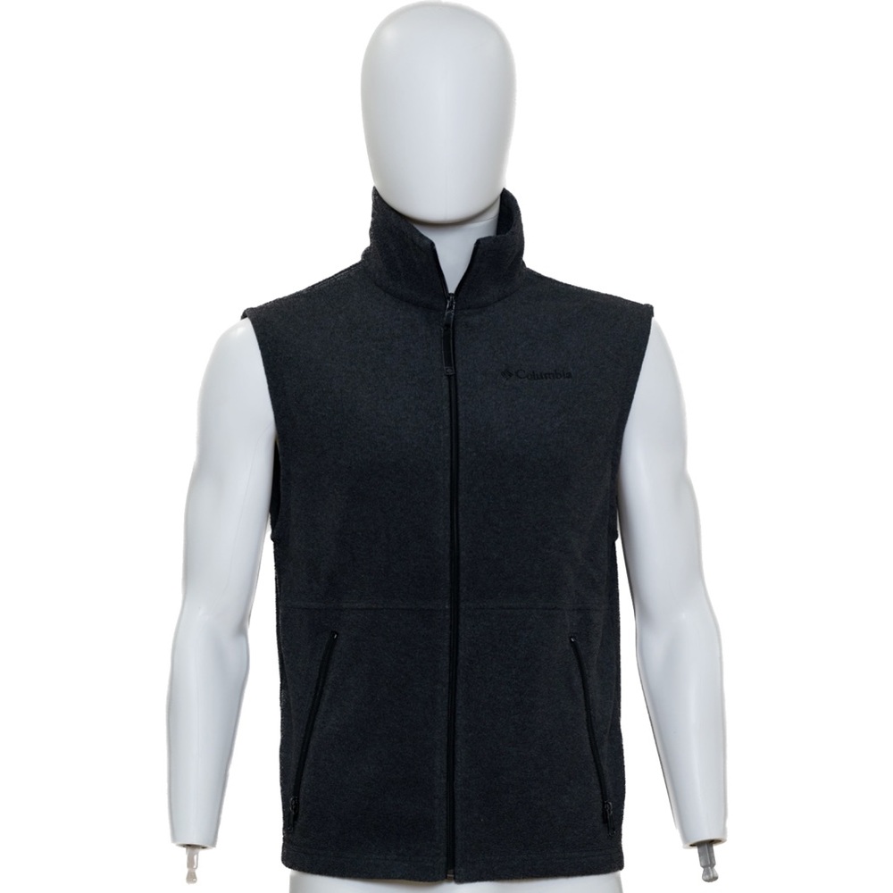 Men’s Columbia Gray Fleece Vest (S)
